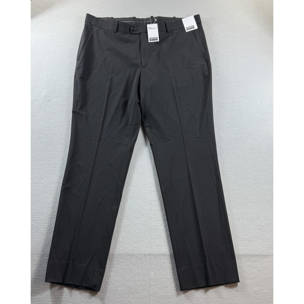 Nordstrom Pants Mens 40x32 Black Stretch Dress Slacks‎ Flat Front Lined Office